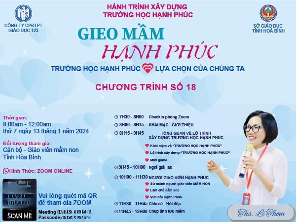 Hội thảo xây dựng ngôi trường hạnh phúc tỉnh Hòa Bình