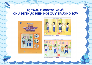 Bộ tương tác lật mở chủ đề Thực hiện nội quy trường lớp dành cho trẻ 5-7 tuổi