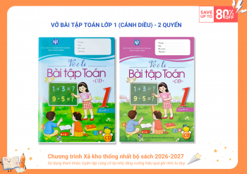 BỘ VỞ Ô LI BÀI TẬP TOÁN LỚP 1 (CÁNH DIỀU)
